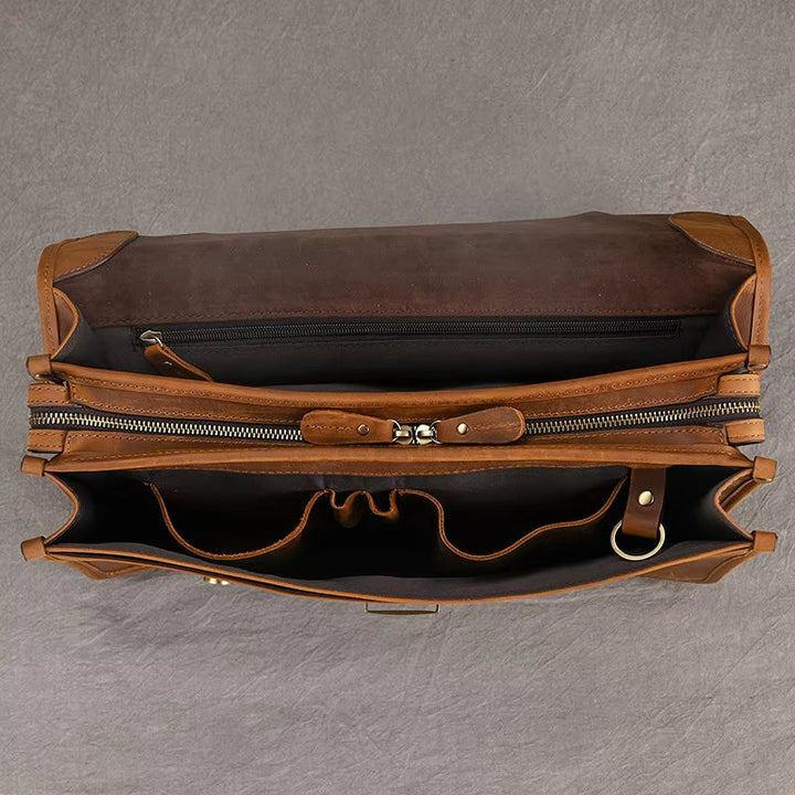 Daniel | Herren Leder Crossbody Messenger Laptoptasche Reisetasche