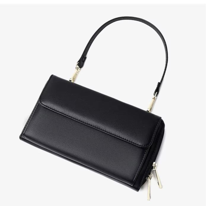 Celia | RFID-blockierender Touchscreen Crossbody Reisepasshalter Reisegeldbörse