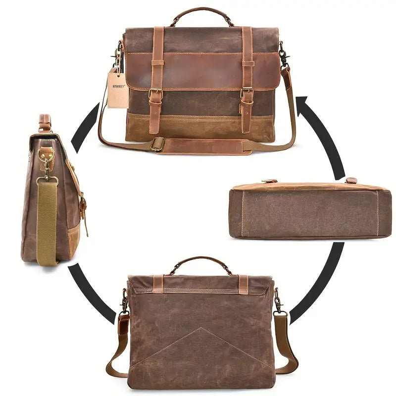 Jack | Vintage Wasserabweisende Canvas Umhängetasche Reisetasche