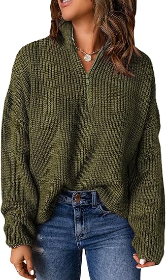 Yvonne | Eleganter Damenpullover mit V-Ausschnitt und Polokragen