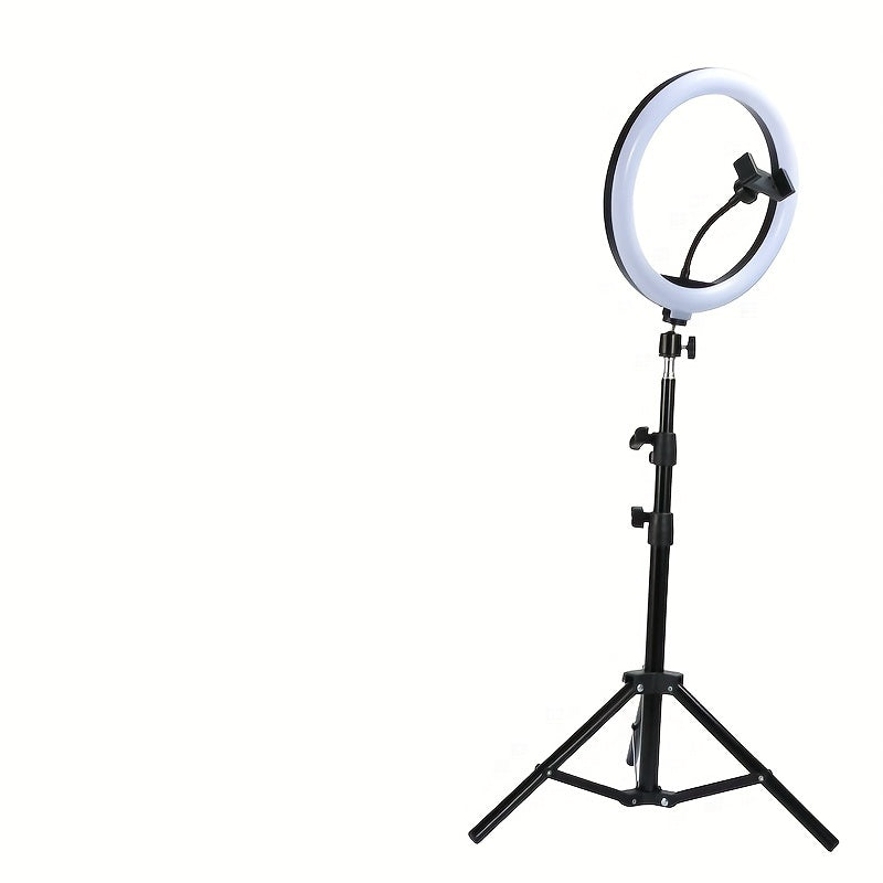 LED -Ringlicht mit verstellbarem Stativ und Telefonhalter für Selfies und Videoaufzeichnung-3