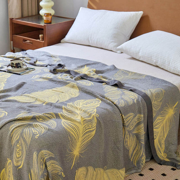 Federdruck Bambusfaser -reversible Decke
