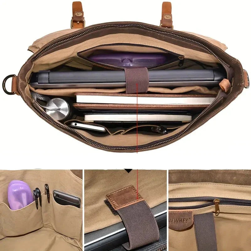 Jack | Vintage Wasserabweisende Canvas Umhängetasche Reisetasche