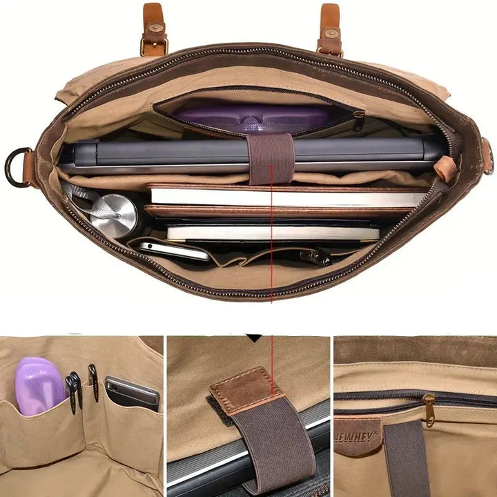 Jack | Vintage Wasserabweisende Canvas Umhängetasche Reisetasche