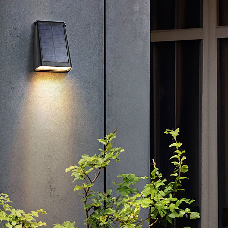 90 ° Einstellbare intelligente LED wasserdichte schwarze moderne Solarwandleuchten 0