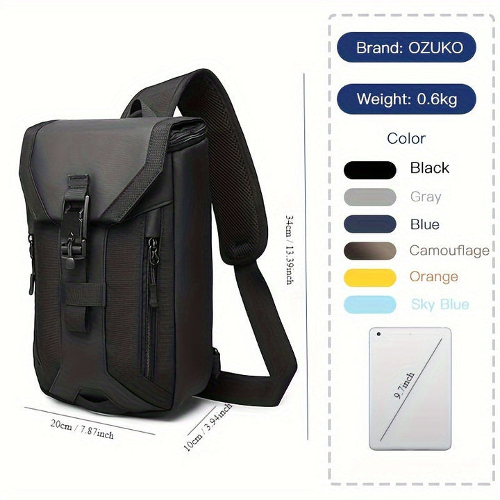 Max | Wasserdichte Schultertasche mit mehreren Fächern