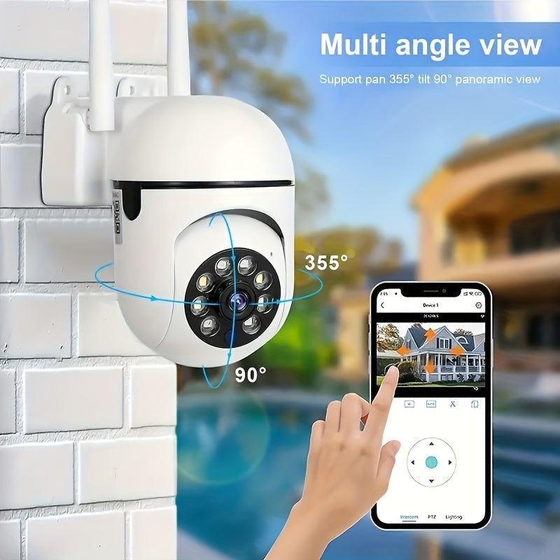Intelligente drahtlose Überwachungskamera mit 1080p HD-Auflösung, Farb Nachtsicht, Zwei-Wege-Audio, Indoor/Outdoor-Gebrauch-2