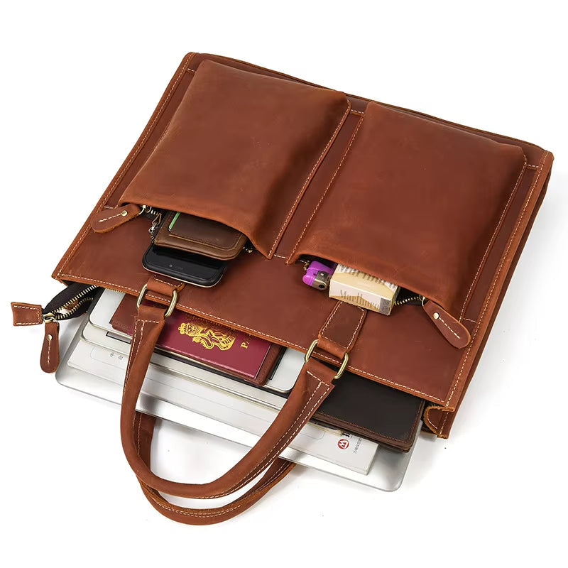 Jack | Herren Vintage Leder Reise Crossbody Messenger Handtasche