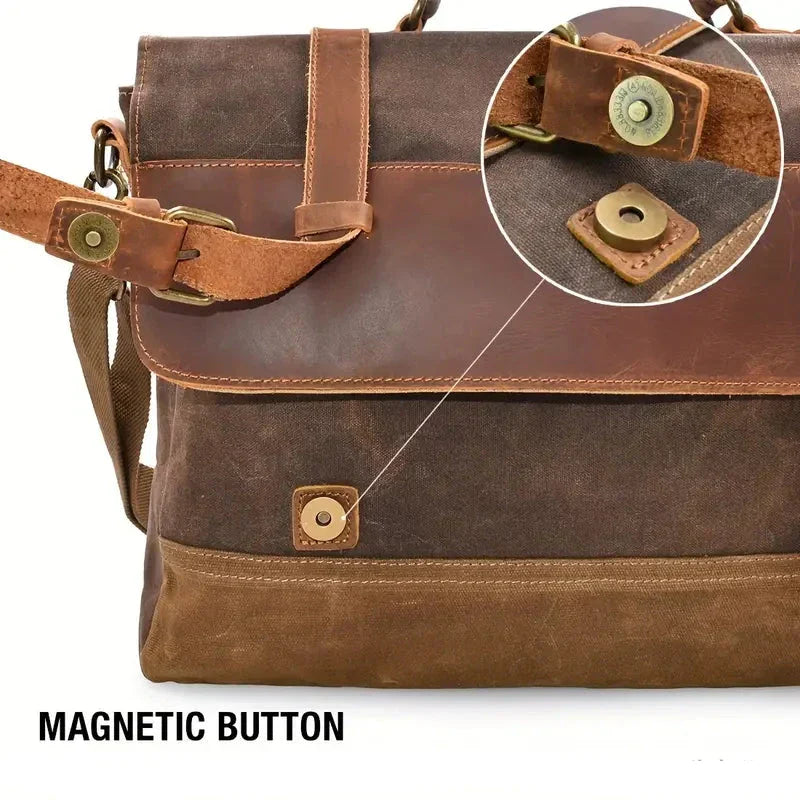 Jack | Vintage Wasserabweisende Canvas Umhängetasche Reisetasche