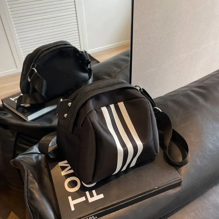 Lotte | Gestreifte Oxford Schultertasche