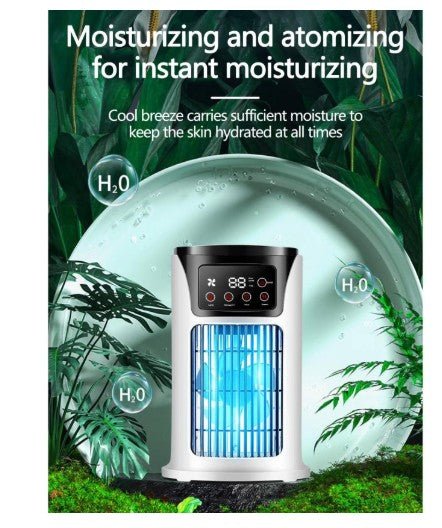 Tragbarer Luftkühler mit Luftbefeuchter | Mini Klimaanlage USB mit Touchscreen