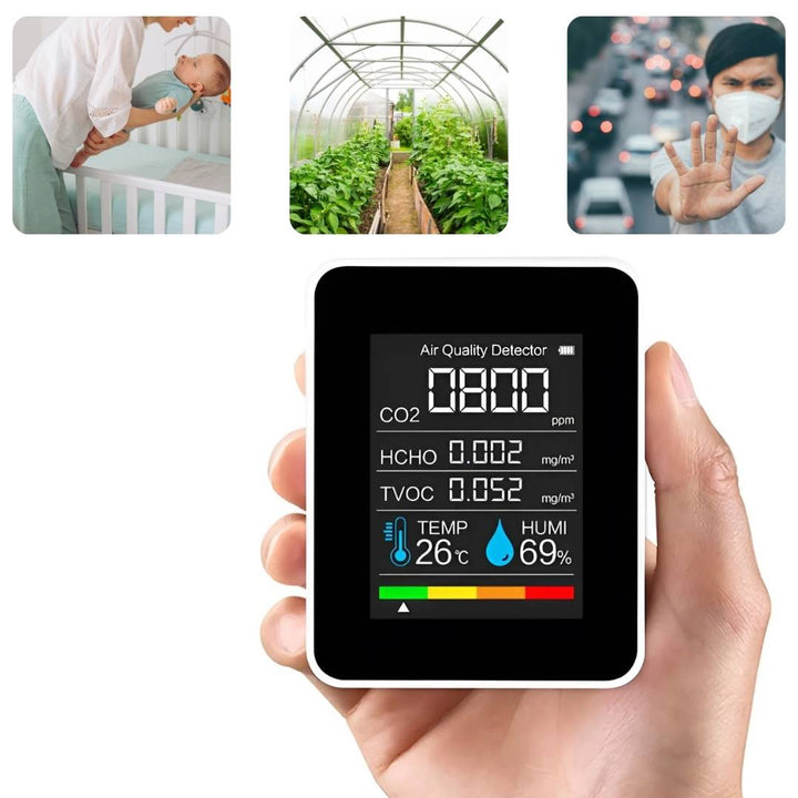 AirSense Pro CO2 Kohlendioxidmonitor Luftqualitätsdetektor | Echtzeit -Warnungen - Luftqualitätsmonitor - für saubere Luft 2
