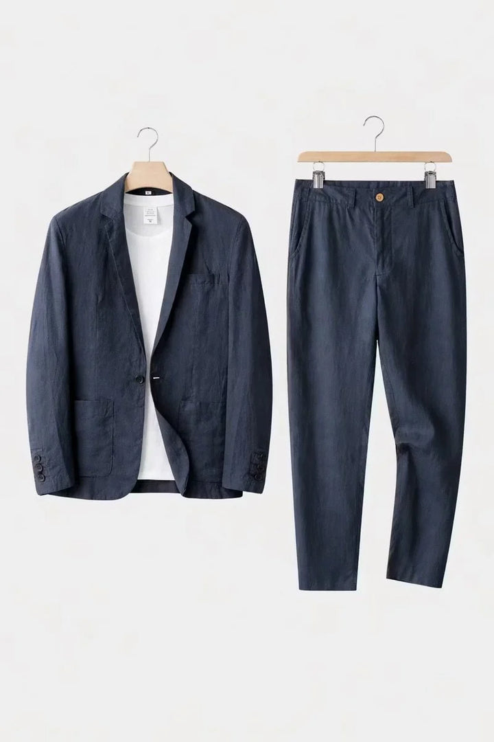 Alexander | Herren Relaxed-Fit Leinen Anzug-Set Blazer und Hose 7