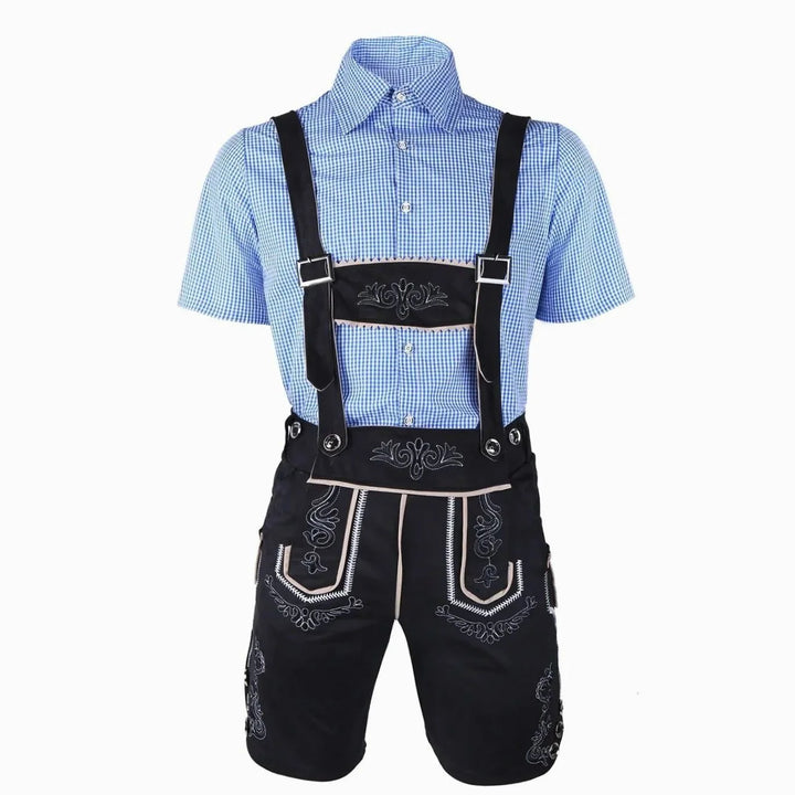 Alexander | Herren Trachten-Komplettset Lederhose Kurzarmhemd Filzhut Oktoberfest 12