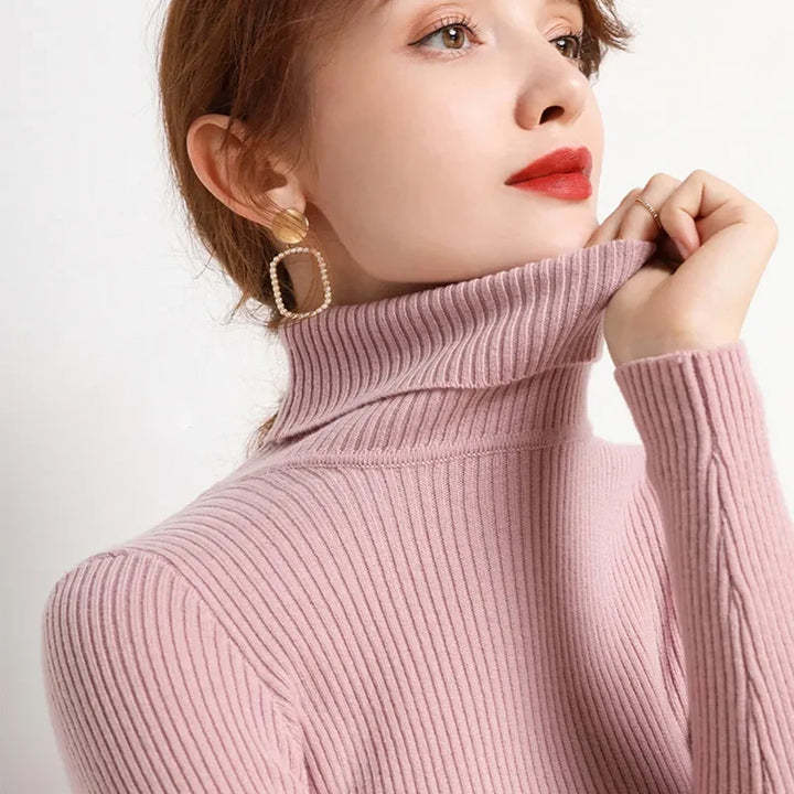 Alice - Einfacher Rollkragenpullover 0