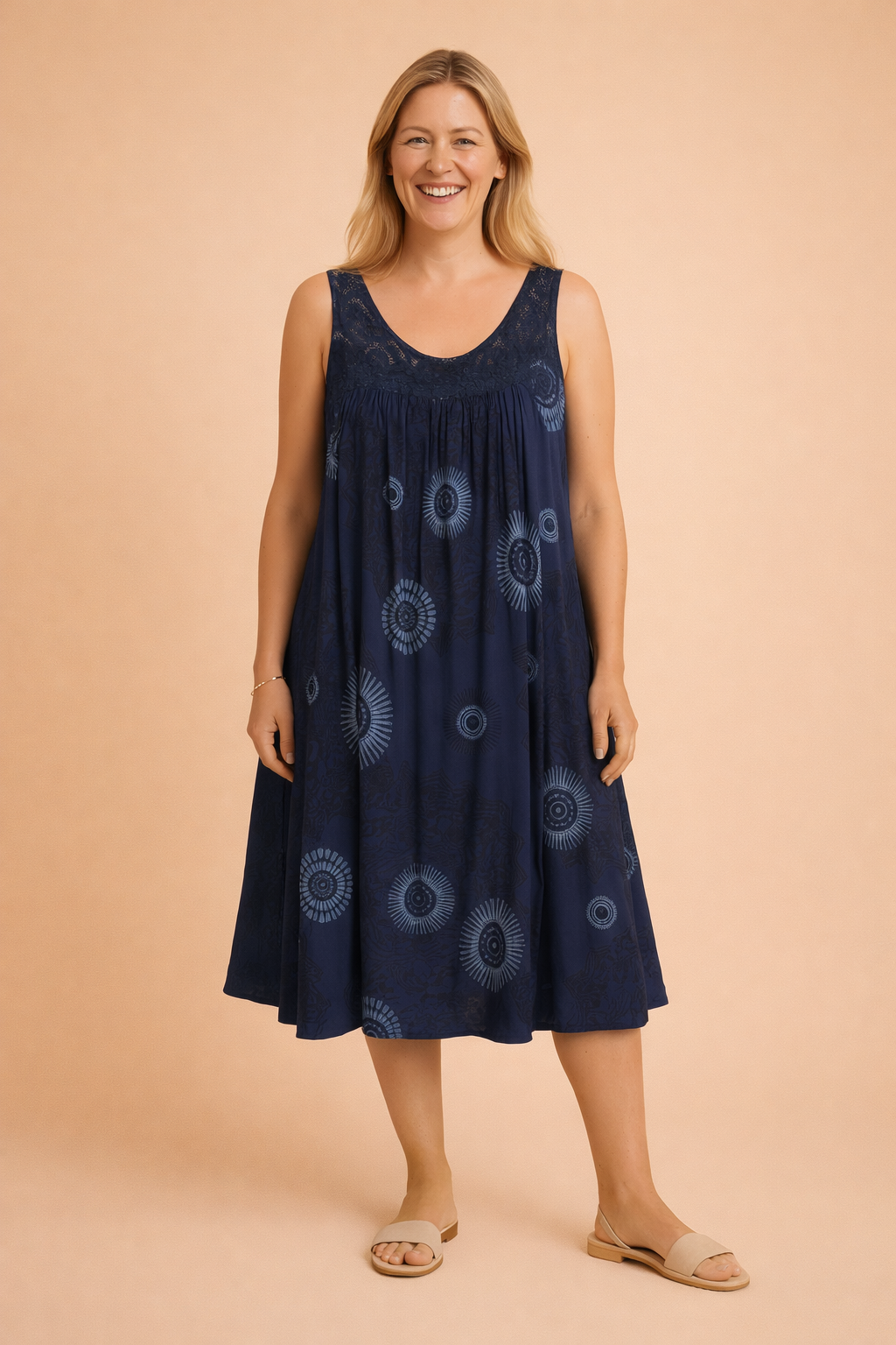 Ärmelloses Sommerkleid Große Größen Leichtes Damenkleid Elegant Für Warme Tage 3