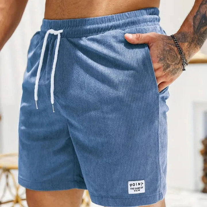 Bequeme Herren Cordshorts mit Kordelzug für den Sommer 0