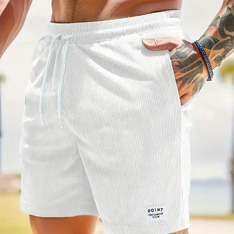 Bequeme Herren Cordshorts mit Kordelzug für den Sommer 10