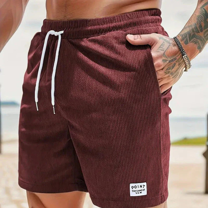 Bequeme Herren Cordshorts mit Kordelzug für den Sommer 15