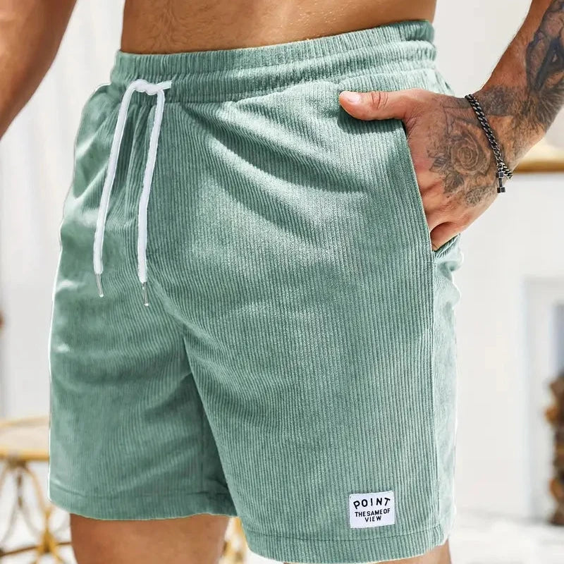Bequeme Herren Cordshorts mit Kordelzug für den Sommer 4