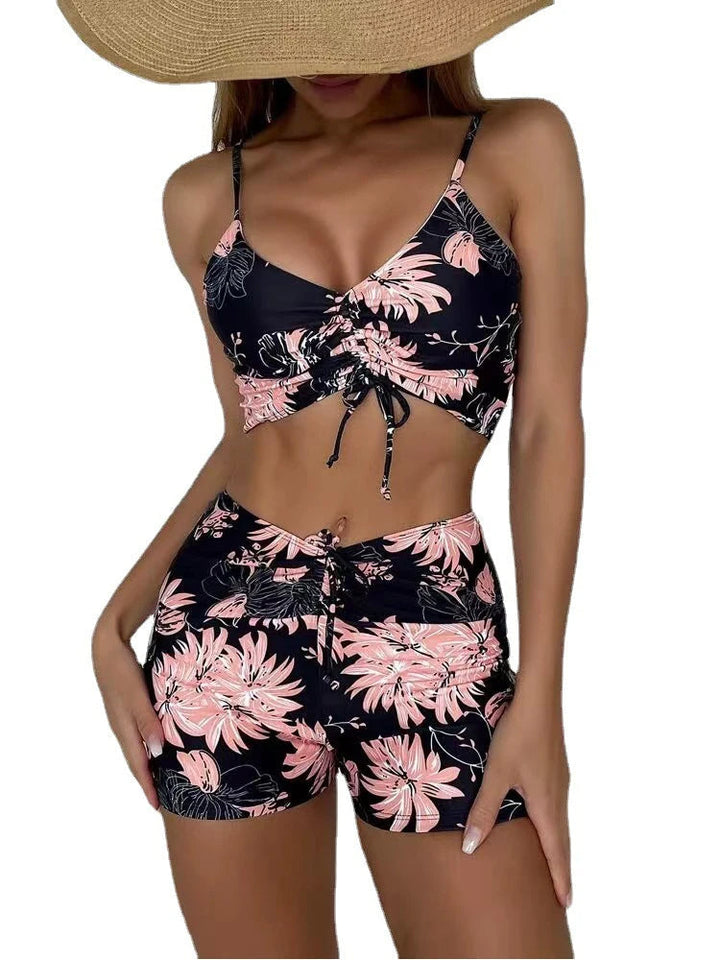 Blumendruckbikini mit hoher Taille und Sommerflair 7