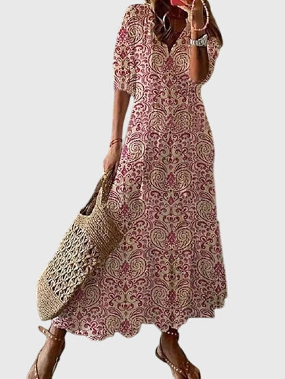 Boho Vintage Sommerkleid für Frauen – Elegantes Maxikleid für warme Tage 3