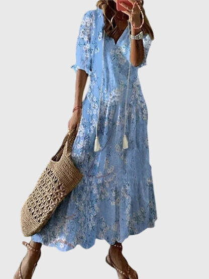 Boho Vintage Sommerkleid für Frauen – Elegantes Maxikleid für warme Tage 4
