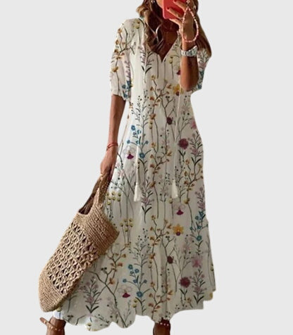 Boho Vintage Sommerkleid für Frauen – Elegantes Maxikleid für warme Tage 6