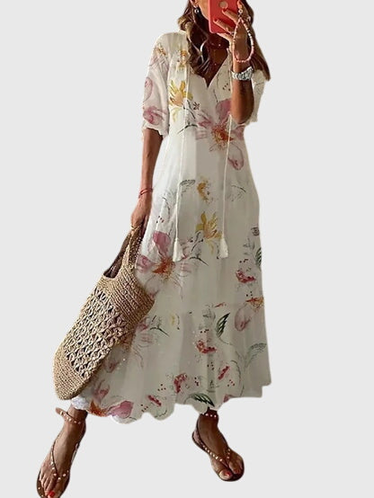 Boho Vintage Sommerkleid für Frauen – Elegantes Maxikleid für warme Tage 7