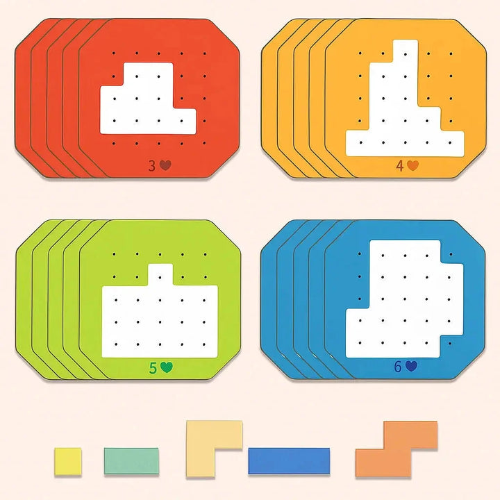 BrainBuild™ | Logik-Puzzlespiel für Kinder & Familie, 108 Bausteine + 20 Aufgaben 2