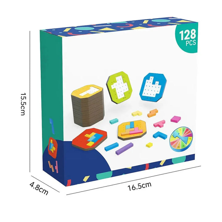 BrainBuild™ | Logik-Puzzlespiel für Kinder & Familie, 108 Bausteine + 20 Aufgaben 3