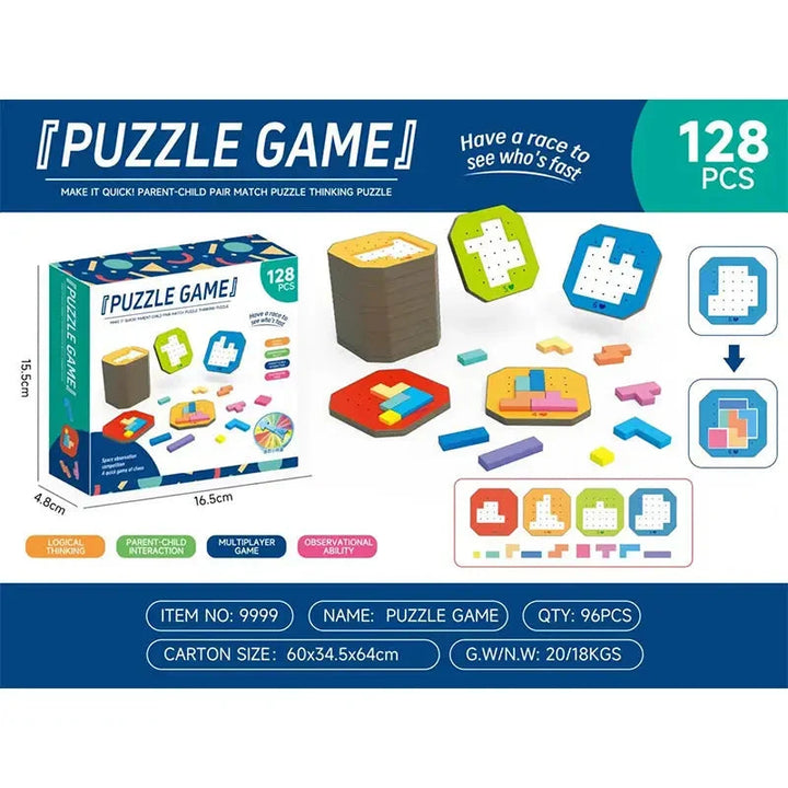 BrainBuild™ | Logik-Puzzlespiel für Kinder & Familie, 108 Bausteine + 20 Aufgaben 4