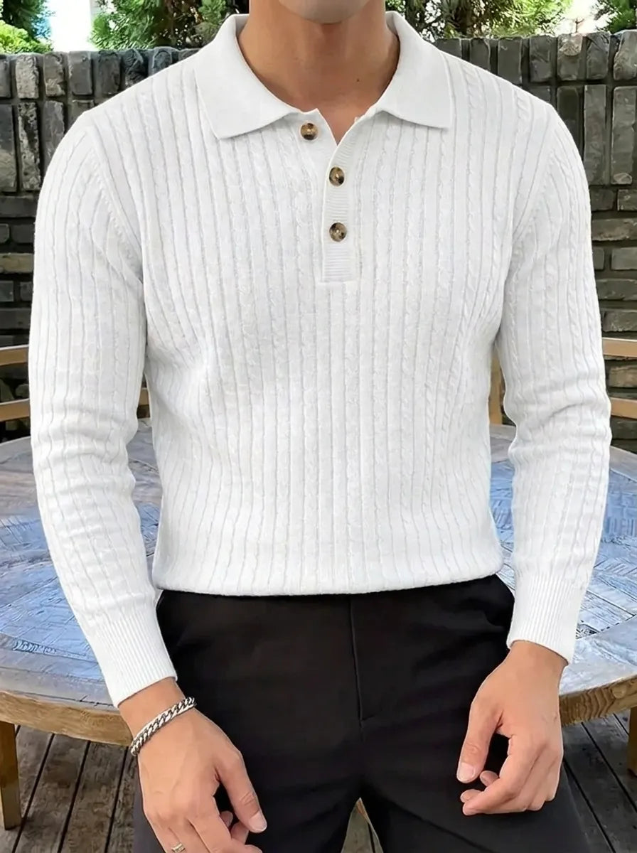Brit & Boho™️ | Geripptes Strickpullover-Shirt 1