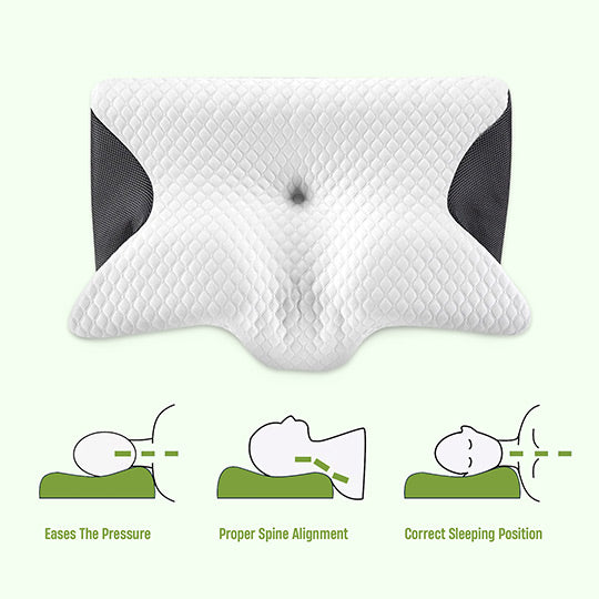 Butterfly Memory Foam Nackenkissen mit Armlehnen für Seiten- und Rückenschläfer 2