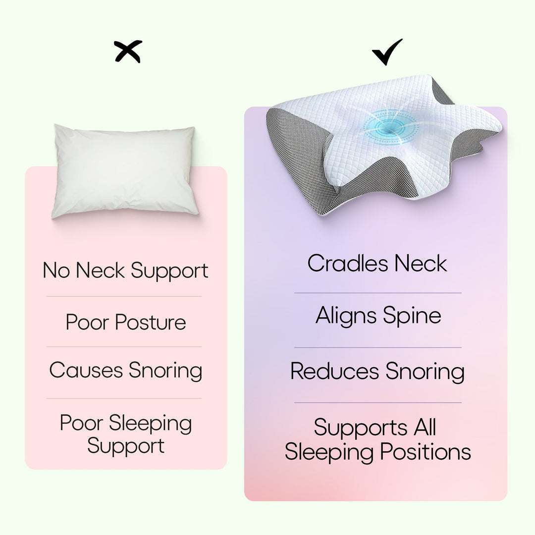 Butterfly Memory Foam Nackenkissen mit Armlehnen für Seiten- und Rückenschläfer 4