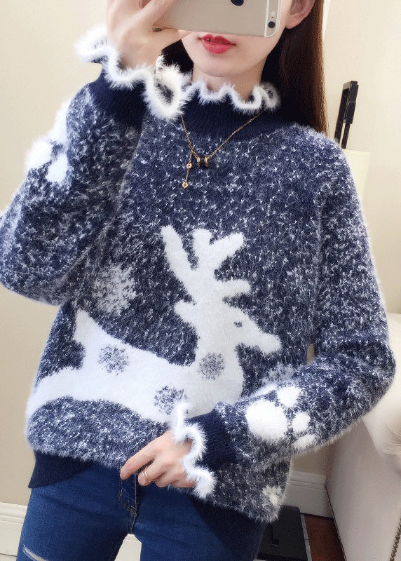 Amaryllis | Kuschelige Damenpullover mit Rüschen und Dicker Nerzstrick
