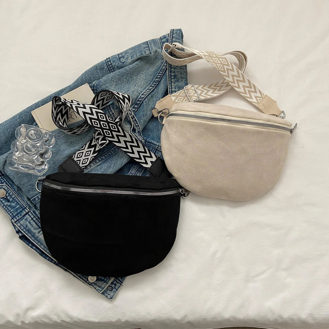 Stylische Wildleder Umhängetasche von ELVIRA - Das ultimative Must-Have Accessoire!