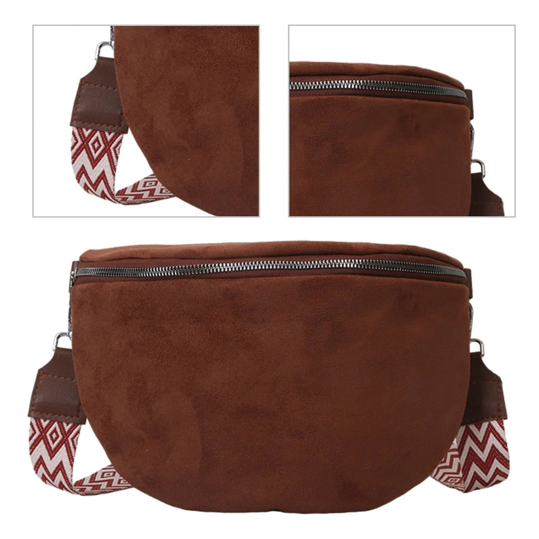 Stylische Wildleder Umhängetasche von ELVIRA - Das ultimative Must-Have Accessoire!