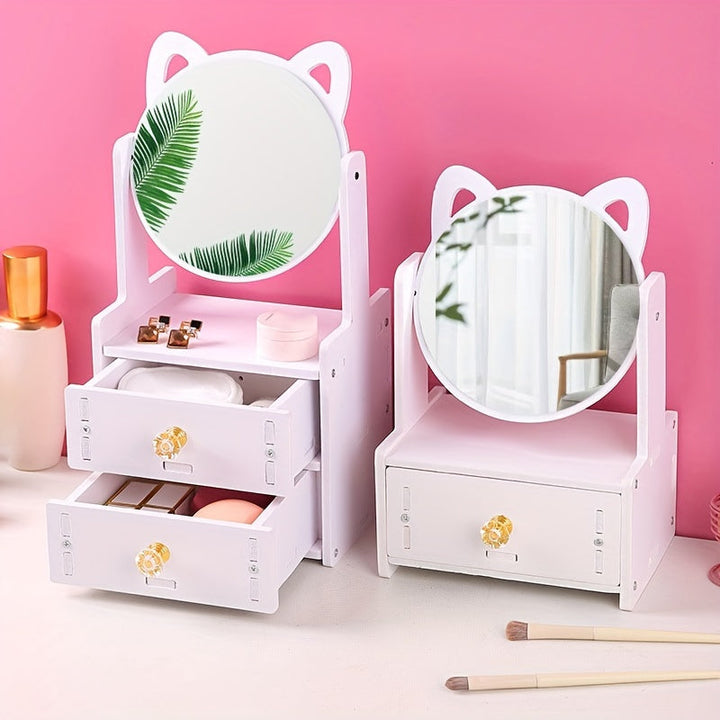 Meowglow - Katzenohr -Make -up -Spiegel mit Aufbewahrung-3