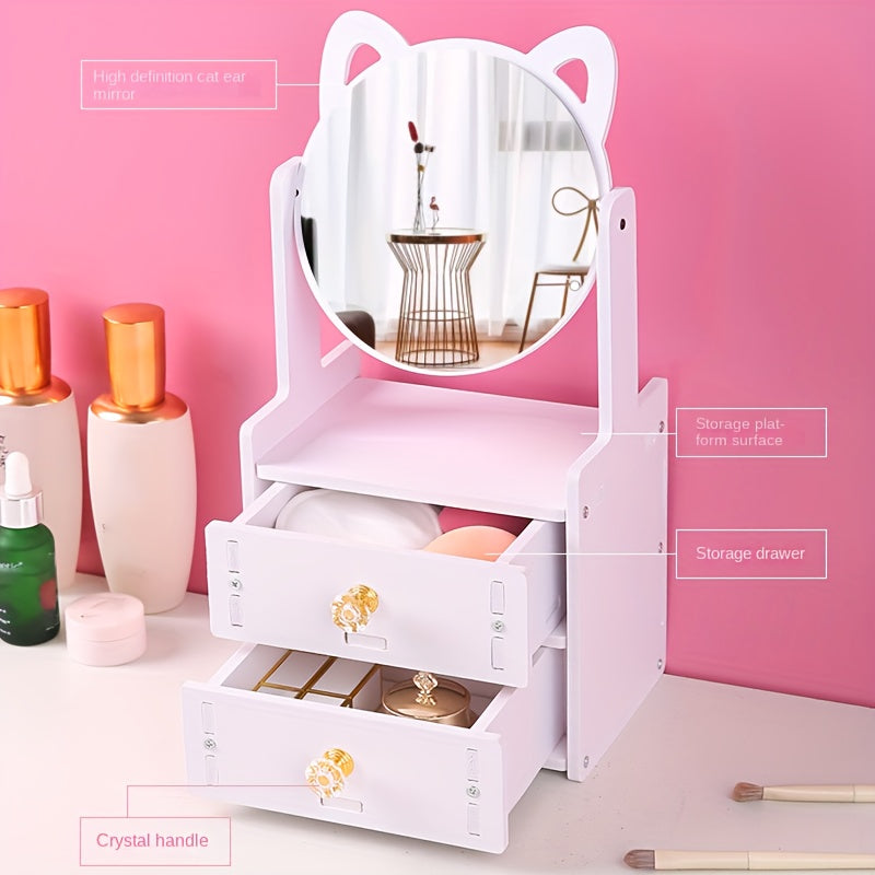 Meowglow - Katzenohr -Make -up -Spiegel mit Aufbewahrung-4