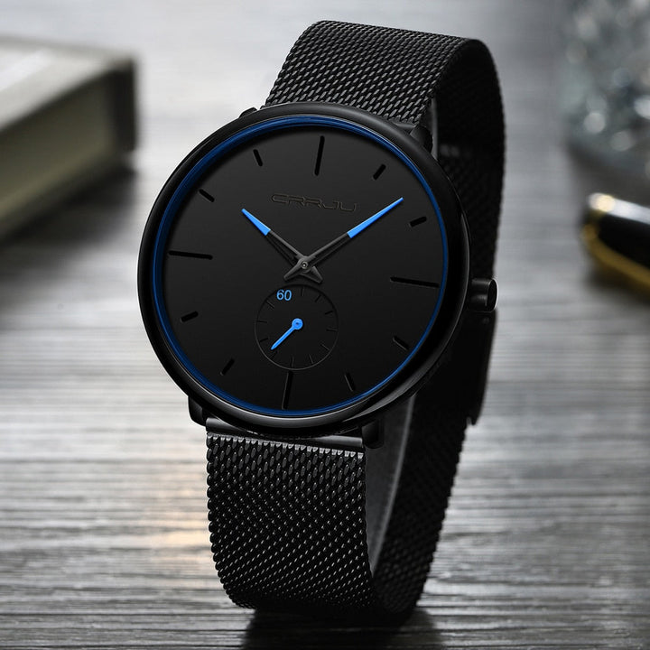 Crjju dünne moderne Männeruhr 0
