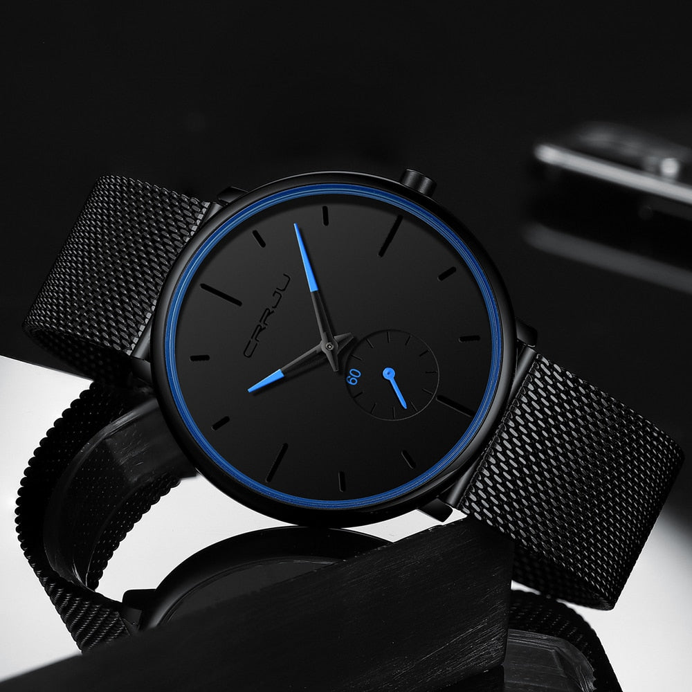Crjju dünne moderne Männeruhr 2