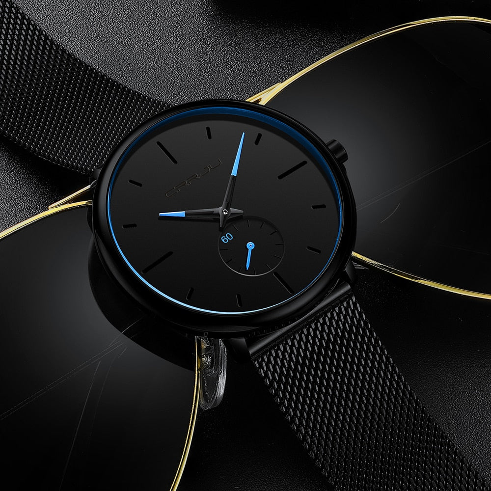 Crjju dünne moderne Männeruhr 3