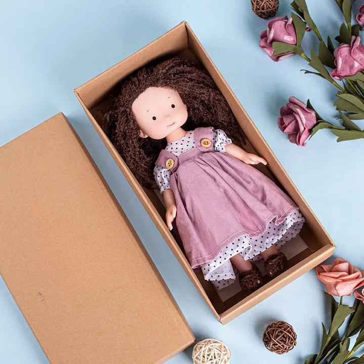 CuddlyCharm | Plüsch-Anziehpuppe mit Accessoires Geschenkset 4