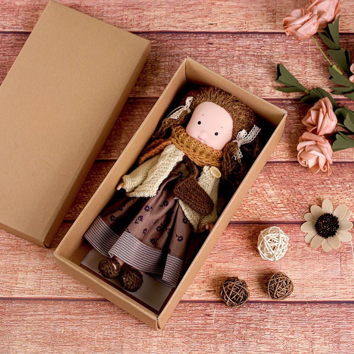 CuddlyCharm | Plüsch-Anziehpuppe mit Accessoires Geschenkset 6