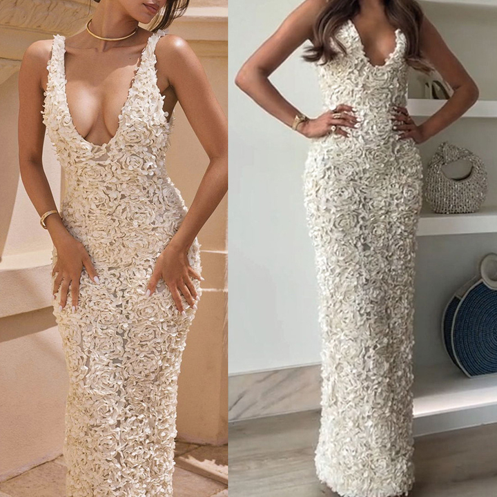 Damen-Midikleid mit breiten Trägern – Elegantes Spitzen-Etuikleid für besondere Anlässe 0