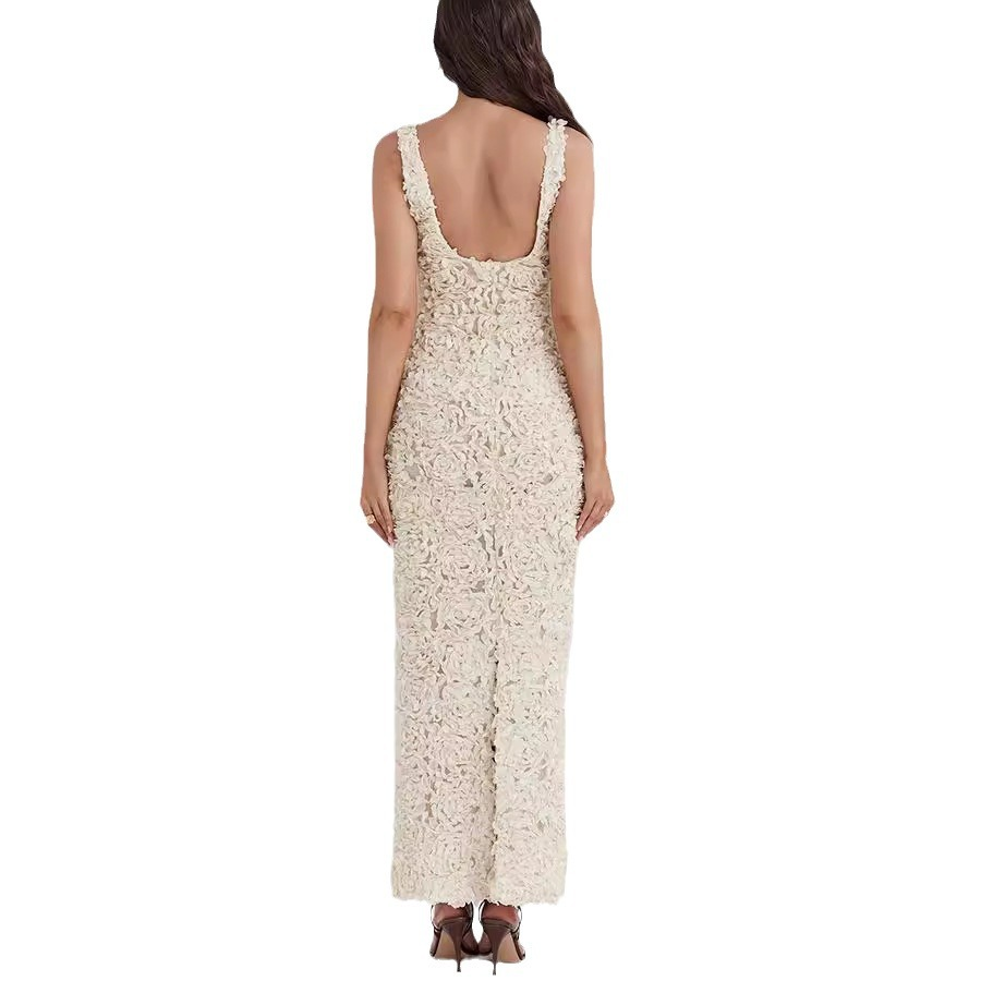Damen-Midikleid mit breiten Trägern – Elegantes Spitzen-Etuikleid für besondere Anlässe 5