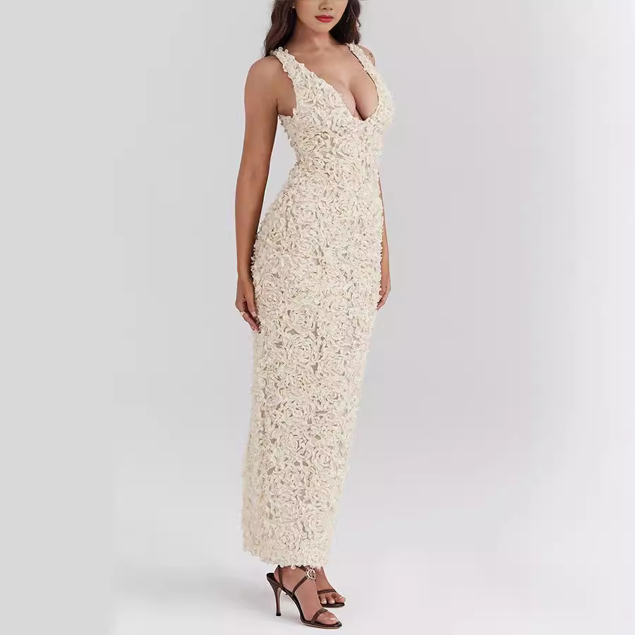 Damen-Midikleid mit breiten Trägern – Elegantes Spitzen-Etuikleid für besondere Anlässe 6
