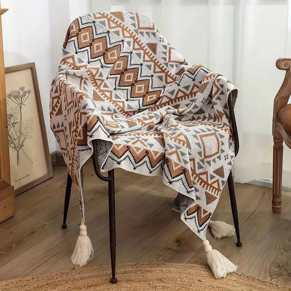 Damen Boho Chic Kuscheldecke Warm Polyester Baumwolle 0