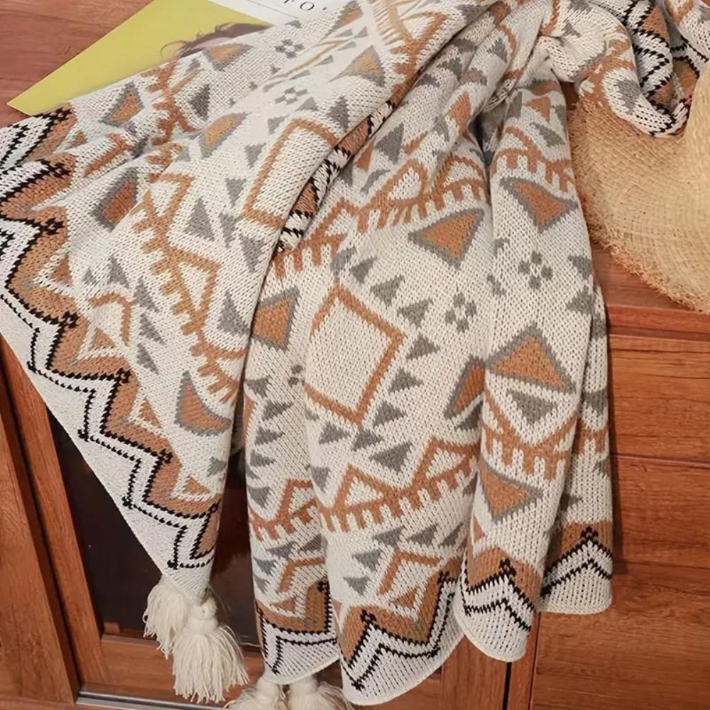 Damen Boho Chic Kuscheldecke Warm Polyester Baumwolle 5